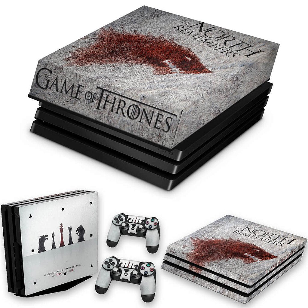 KIT Capa Anti Poeira e Skin Anti-Rage PS4 Pro - Game Of Thrones #A