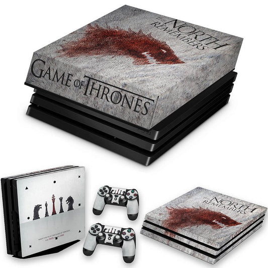 KIT Capa Anti Poeira e Skin Anti-Rage PS4 Pro - Game Of Thrones #A
