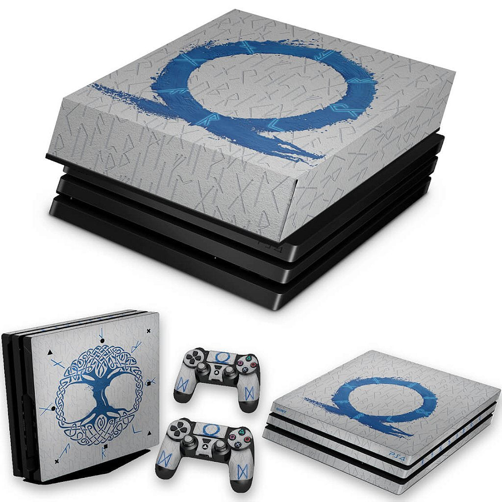 KIT Capa Anti Poeira e Skin Anti-Rage PS4 Pro - God of War Ragnarok