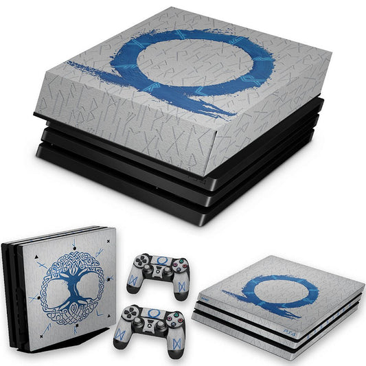 KIT Capa Anti Poeira e Skin Anti-Rage PS4 Pro - God of War Ragnarok