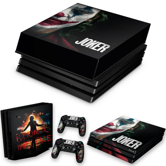 KIT Capa Anti Poeira e Skin Anti-Rage PS4 Pro - Joker Coringa Filme