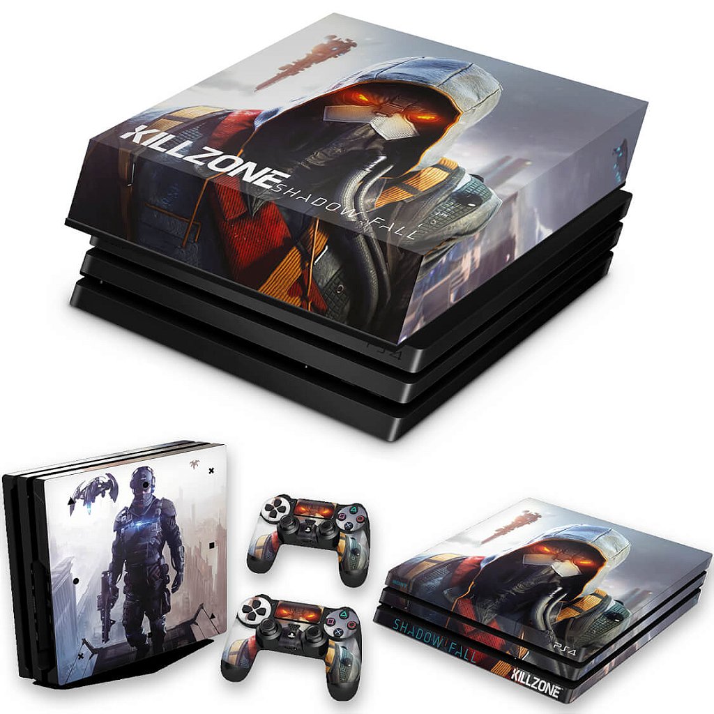 KIT Capa Anti Poeira e Skin Anti-Rage PS4 Pro - Killzone Shadow Fall