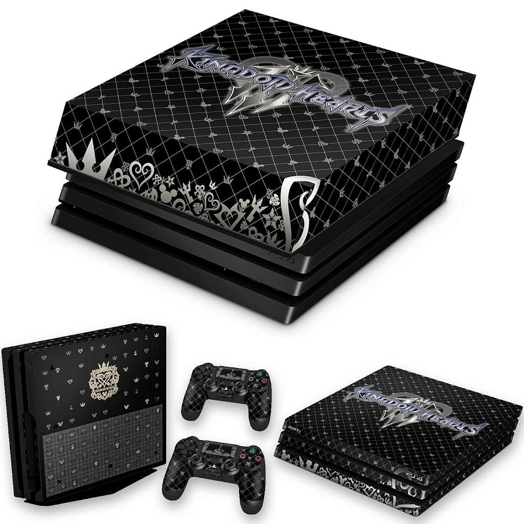 KIT Capa Anti Poeira e Skin Anti-Rage PS4 Pro - Kingdom Hearts 3 Iii