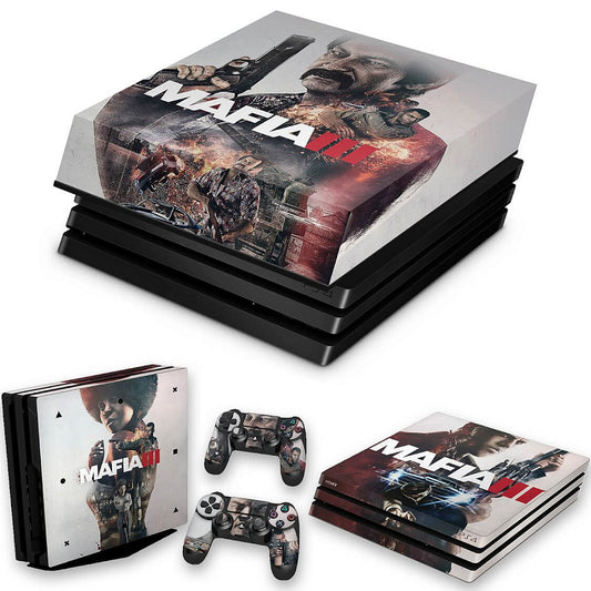 KIT Capa Anti Poeira e Skin Anti-Rage PS4 Pro - Mafia 3