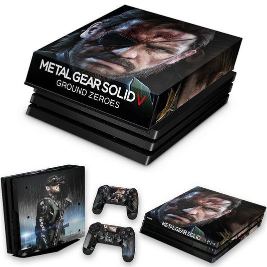 KIT Capa Anti Poeira e Skin Anti-Rage PS4 Pro - Metal Gear Solid V