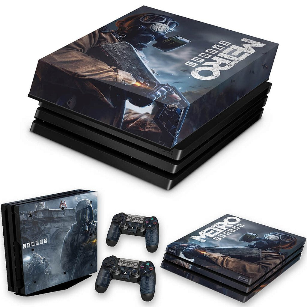KIT Capa Anti Poeira e Skin Anti-Rage PS4 Pro - Metro Exodus