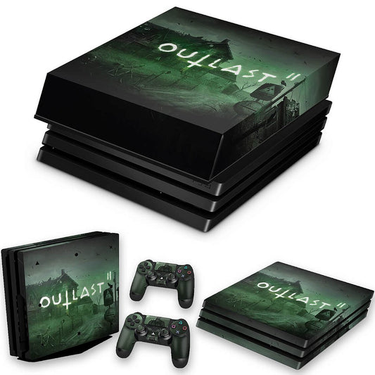 KIT Capa Anti Poeira e Skin Anti-Rage PS4 Pro - Outlast 2