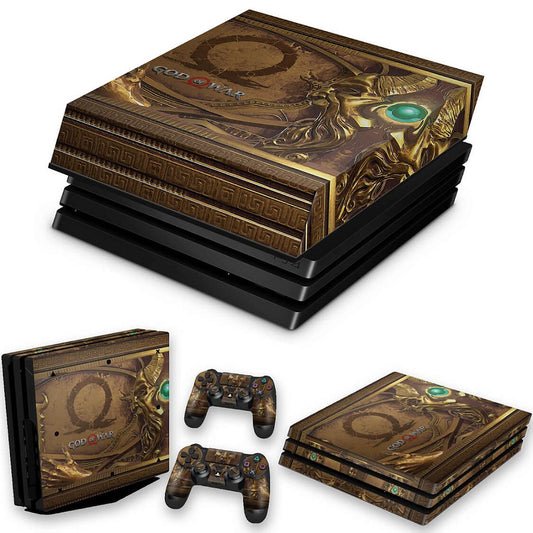 KIT Capa Anti Poeira e Skin Anti-Rage PS4 Pro - Pandora'S Box God Of War