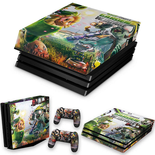 KIT Capa Anti Poeira e Skin Anti-Rage PS4 Pro - Plants Vs Zombies Garden Warfare