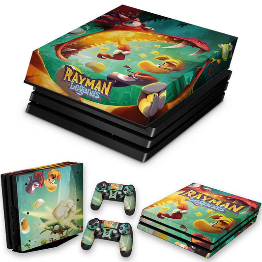 KIT Capa Anti Poeira e Skin Anti-Rage PS4 Pro - Rayman Legends