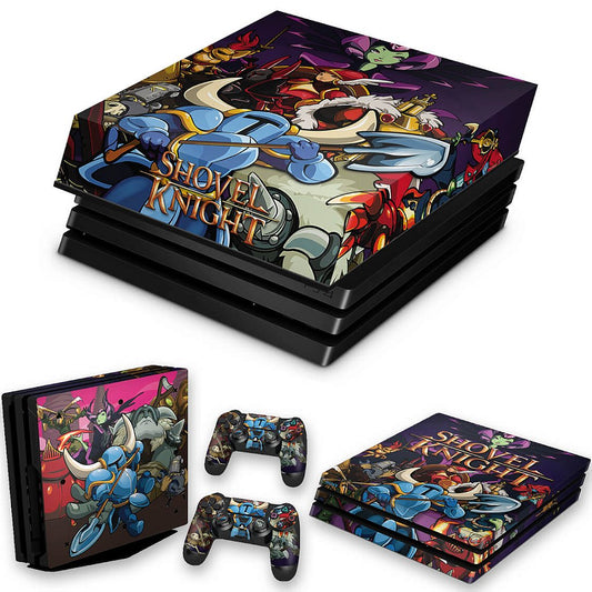 KIT Capa Anti Poeira e Skin Anti-Rage PS4 Pro - Shovel Knight
