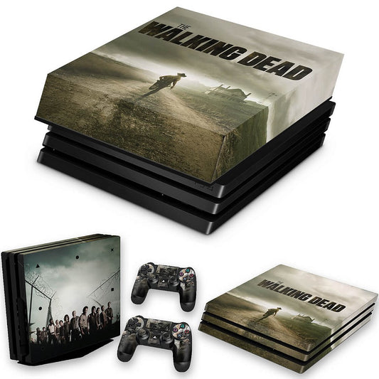 KIT Capa Anti Poeira e Skin Anti-Rage PS4 Pro - The Walking Dead
