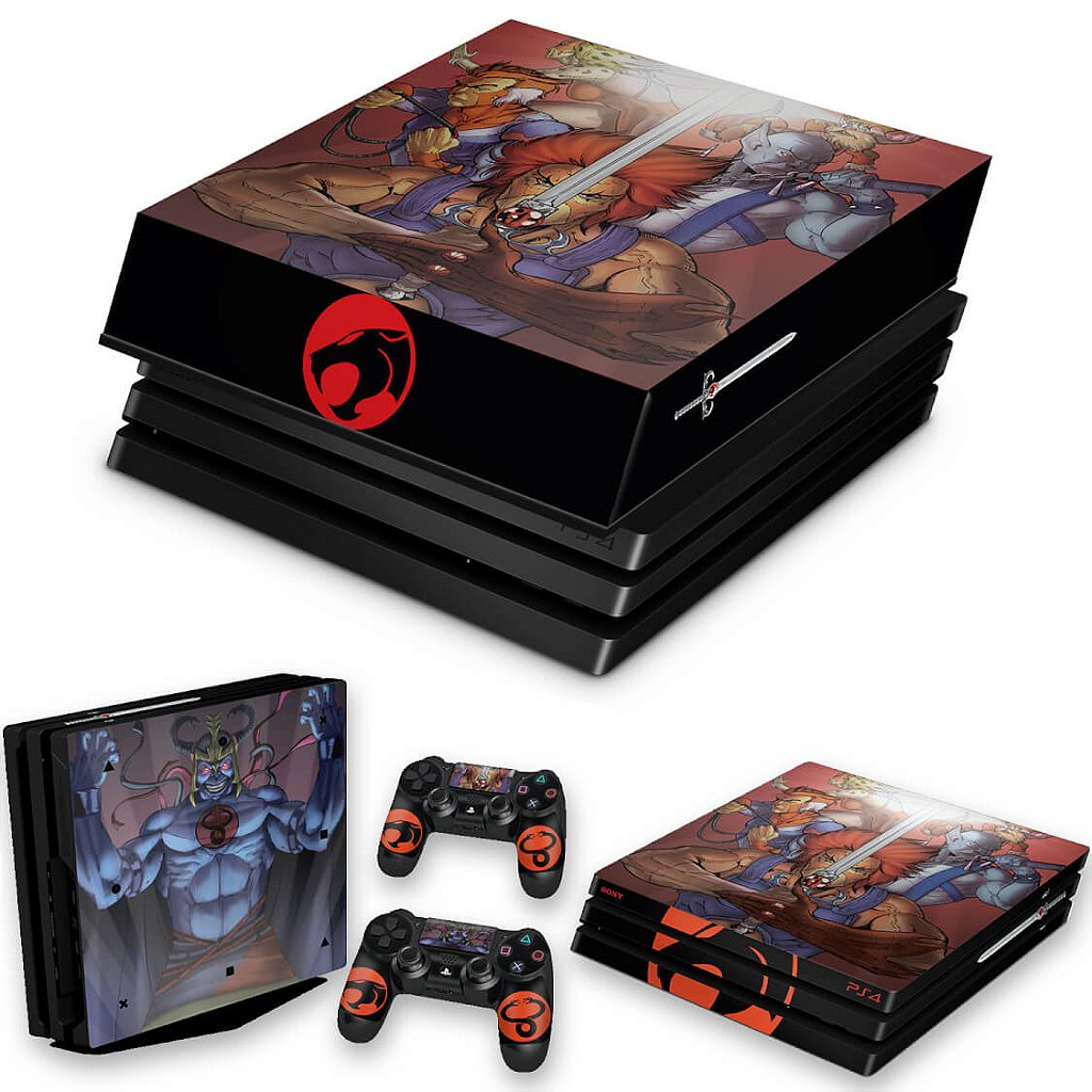 KIT Capa Anti Poeira e Skin Anti-Rage PS4 Pro - Thundercats