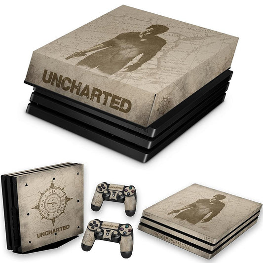 KIT Capa Anti Poeira e Skin Anti-Rage PS4 Pro - Uncharted