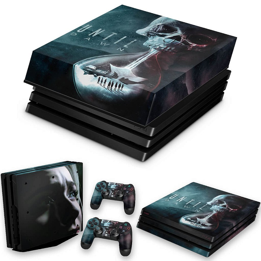 KIT Capa Anti Poeira e Skin Anti-Rage PS4 Pro - Until Dawn