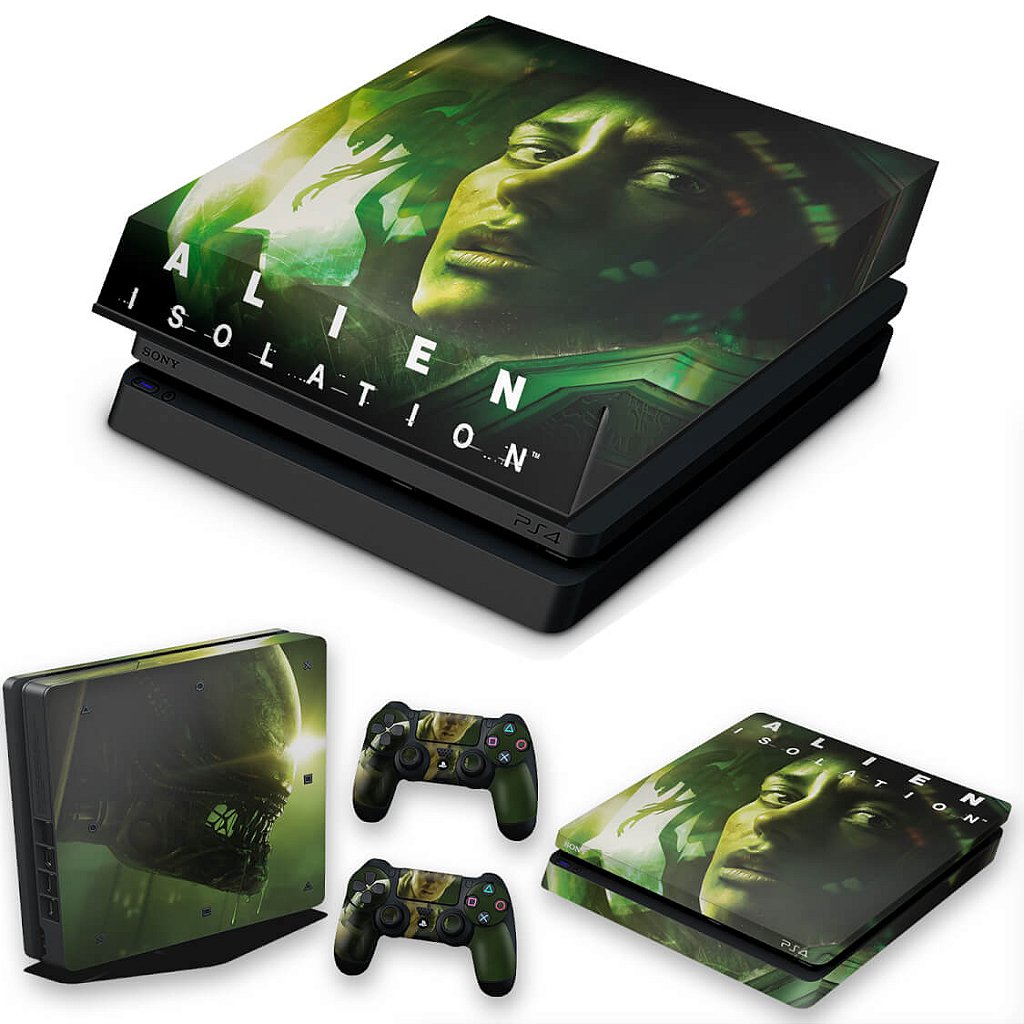 KIT Capa Anti Poeira e Skin Anti-Rage PS4 Slim - Alien Isolation