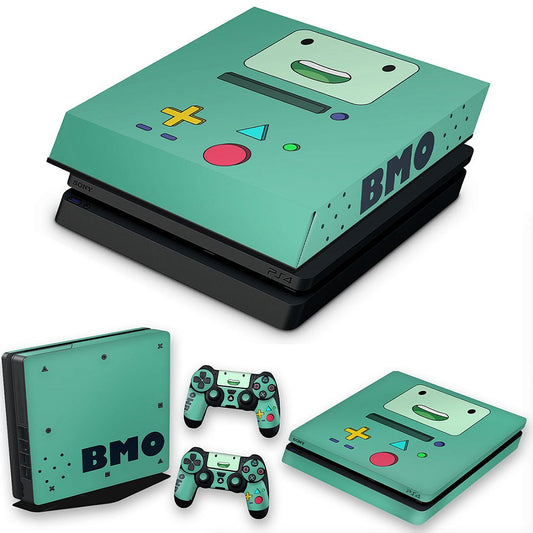 KIT Capa Anti Poeira e Skin Anti-Rage PS4 Slim - BMO Hora de Aventura