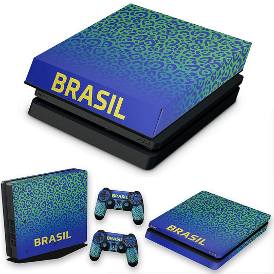 KIT Capa Anti Poeira e Skin Anti-Rage PS4 Slim - Brasil