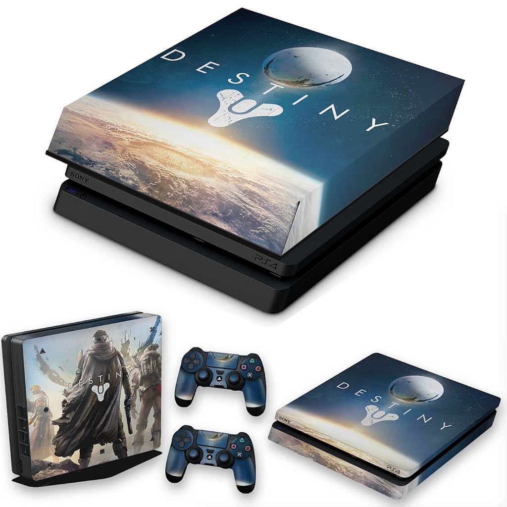 KIT Capa Anti Poeira e Skin Anti-Rage PS4 Slim - Destiny