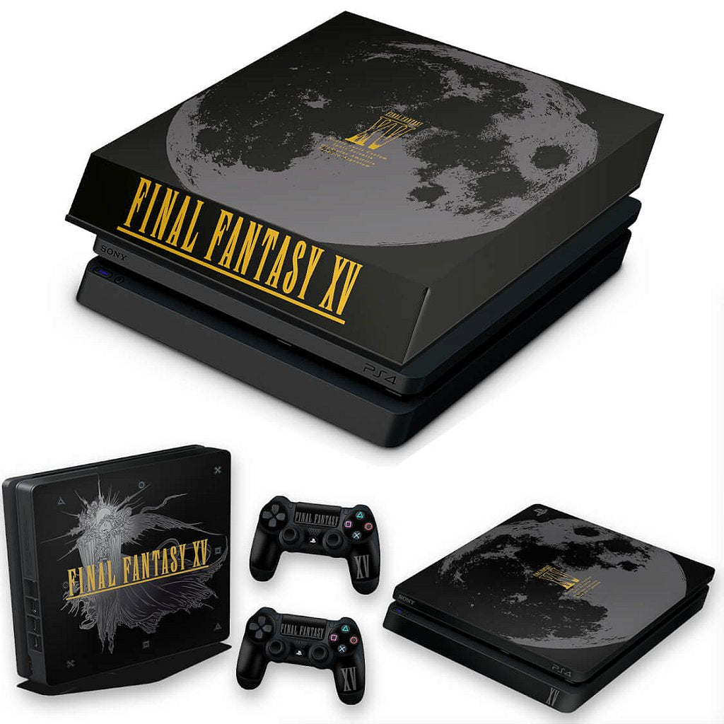 KIT Capa Anti Poeira e Skin Anti-Rage PS4 Slim - Final Fantasy Xv Bundle