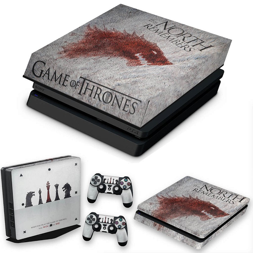 KIT Capa Anti Poeira e Skin Anti-Rage PS4 Slim - Game Of Thrones #A
