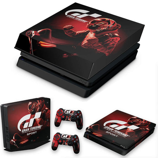 KIT Capa Anti Poeira e Skin Anti-Rage PS4 Slim - Gran Turismo