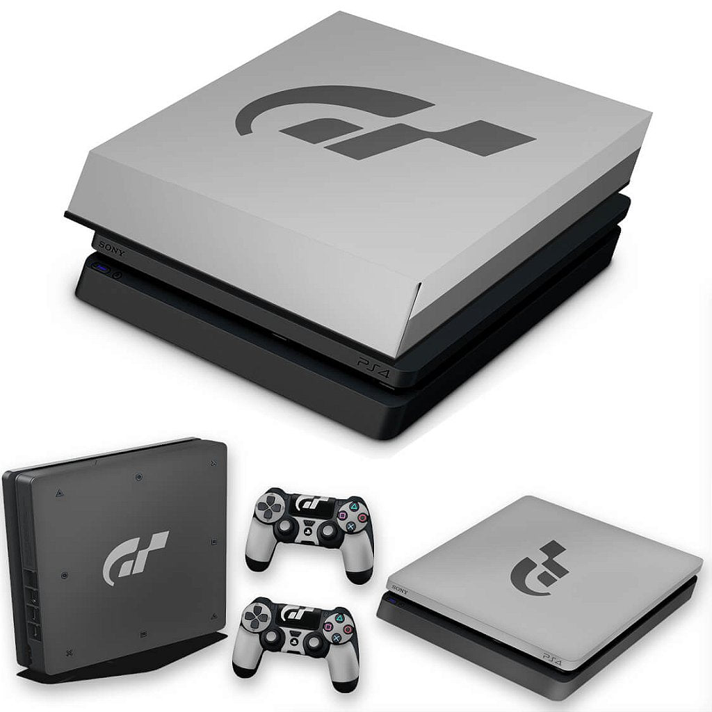 KIT Capa Anti Poeira e Skin Anti-Rage PS4 Slim - Gran Turismo Editon