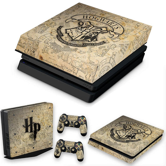 KIT Capa Anti Poeira e Skin Anti-Rage PS4 Slim - Harry Potter