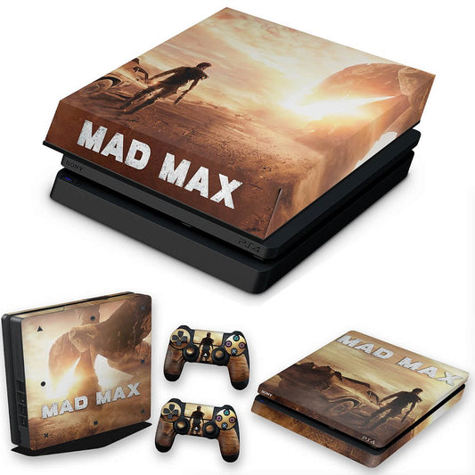 KIT Capa Anti Poeira e Skin Anti-Rage PS4 Slim - Mad Max