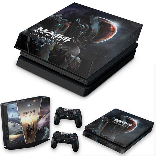 KIT Capa Anti Poeira e Skin Anti-Rage PS4 Slim - Mass Effect: Andromeda