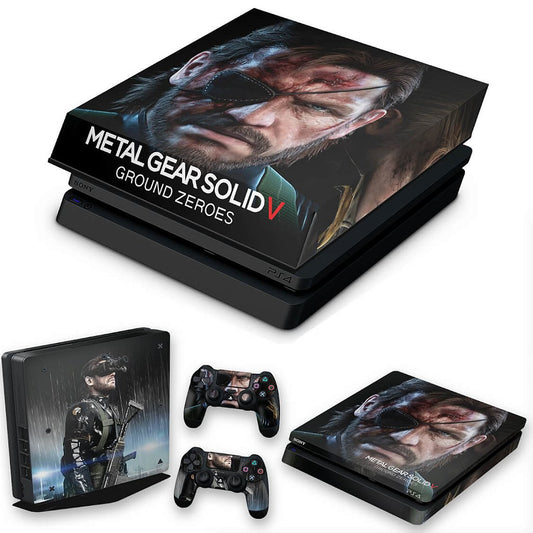 KIT Capa Anti Poeira e Skin Anti-Rage PS4 Slim - Metal Gear Solid V