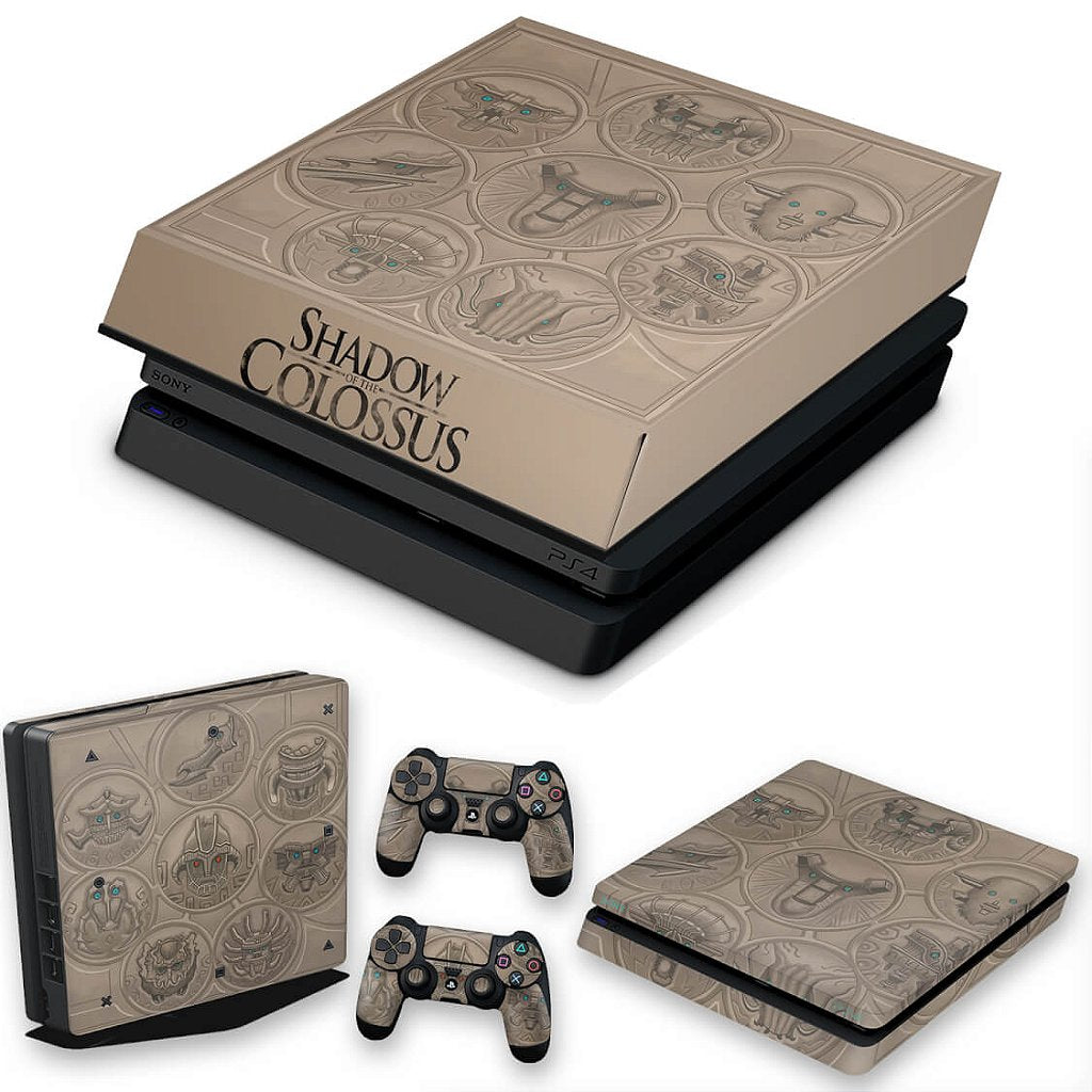 KIT Capa Anti Poeira e Skin Anti-Rage PS4 Slim - Shadow Of The Colossus