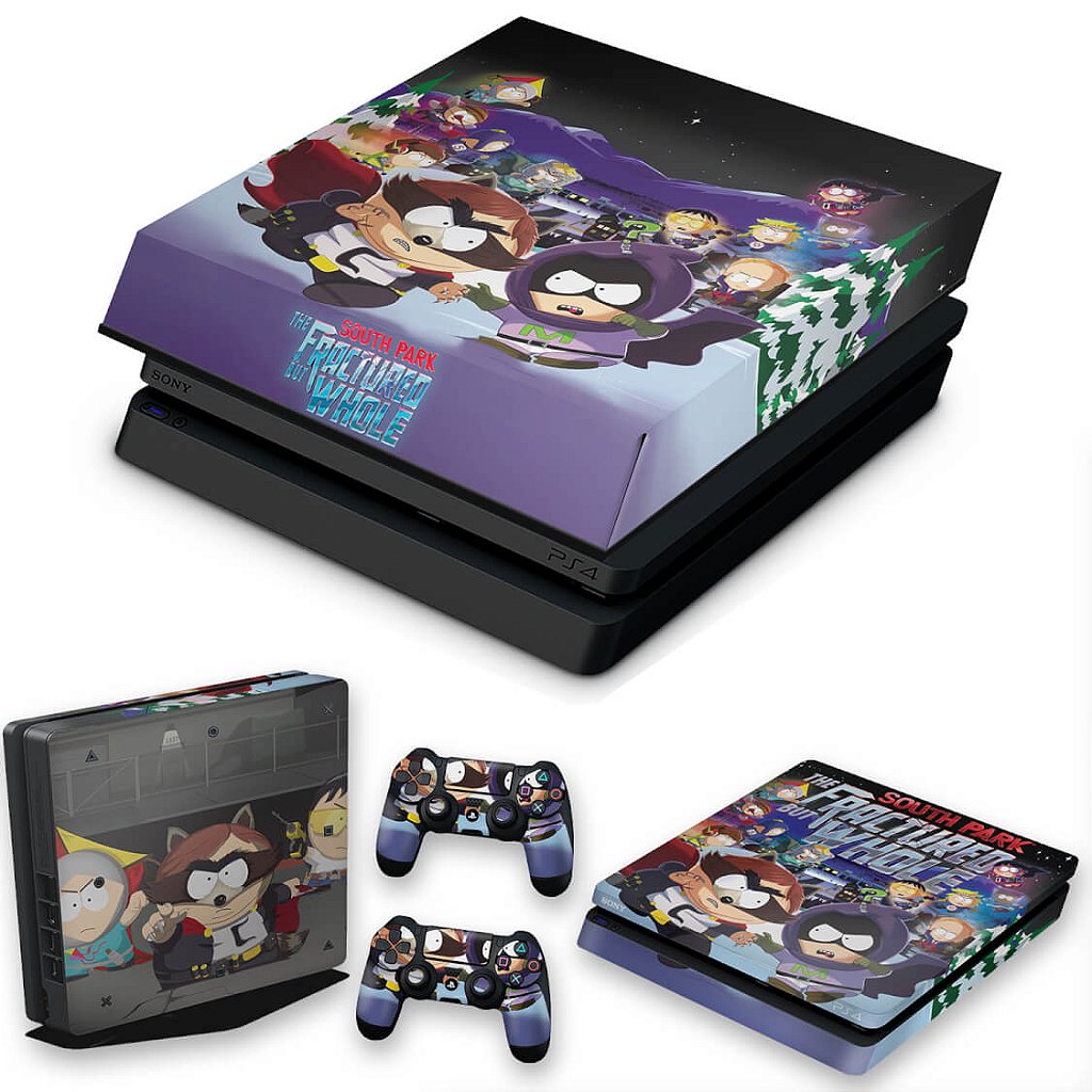 KIT Capa Anti Poeira e Skin Anti-Rage PS4 Slim - South Park: The Fractured But Whole