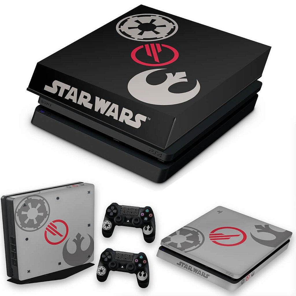 KIT Capa Anti Poeira e Skin Anti-Rage PS4 Slim - Star Wars Battlefront 2 Edition