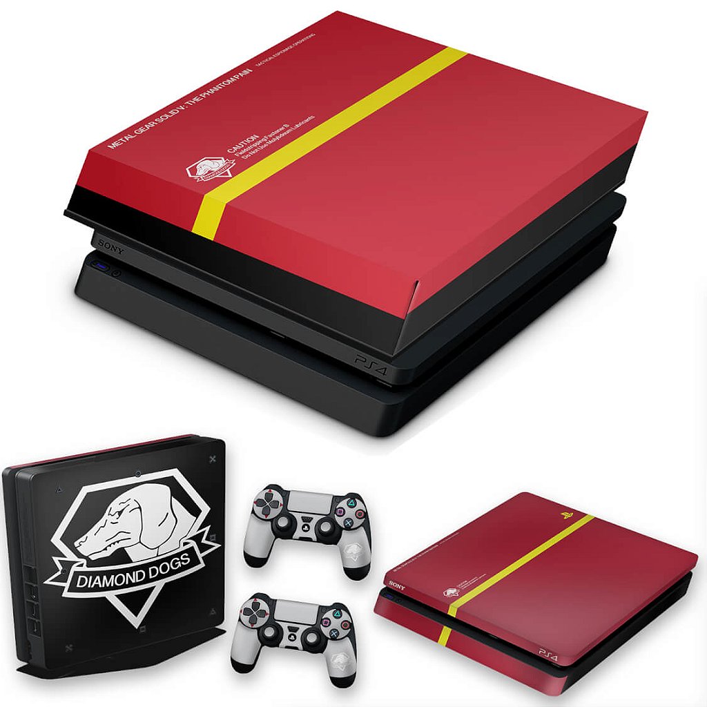 KIT Capa Anti Poeira e Skin Anti-Rage PS4 Slim - The Metal Gear Solid 5 Special Edition
