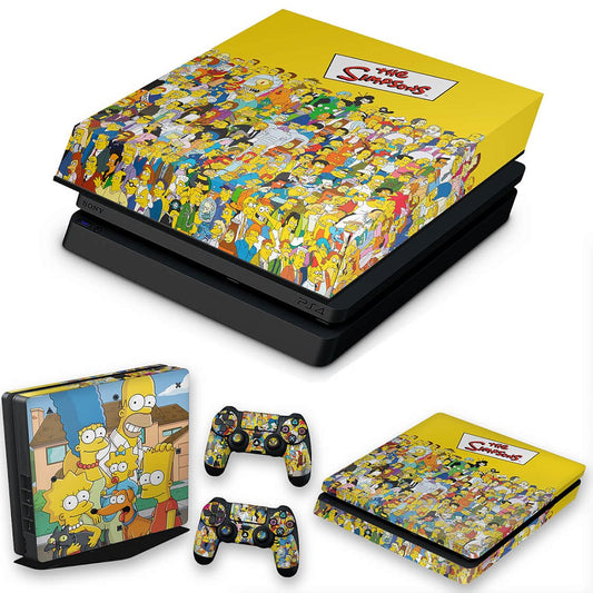 KIT Capa Anti Poeira e Skin Anti-Rage PS4 Slim - The Simpsons