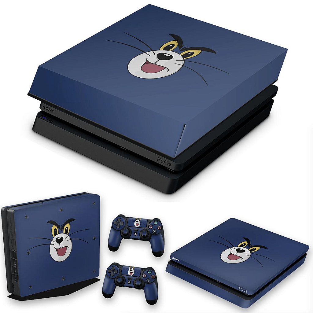 KIT Capa Anti Poeira e Skin Anti-Rage PS4 Slim - Tom