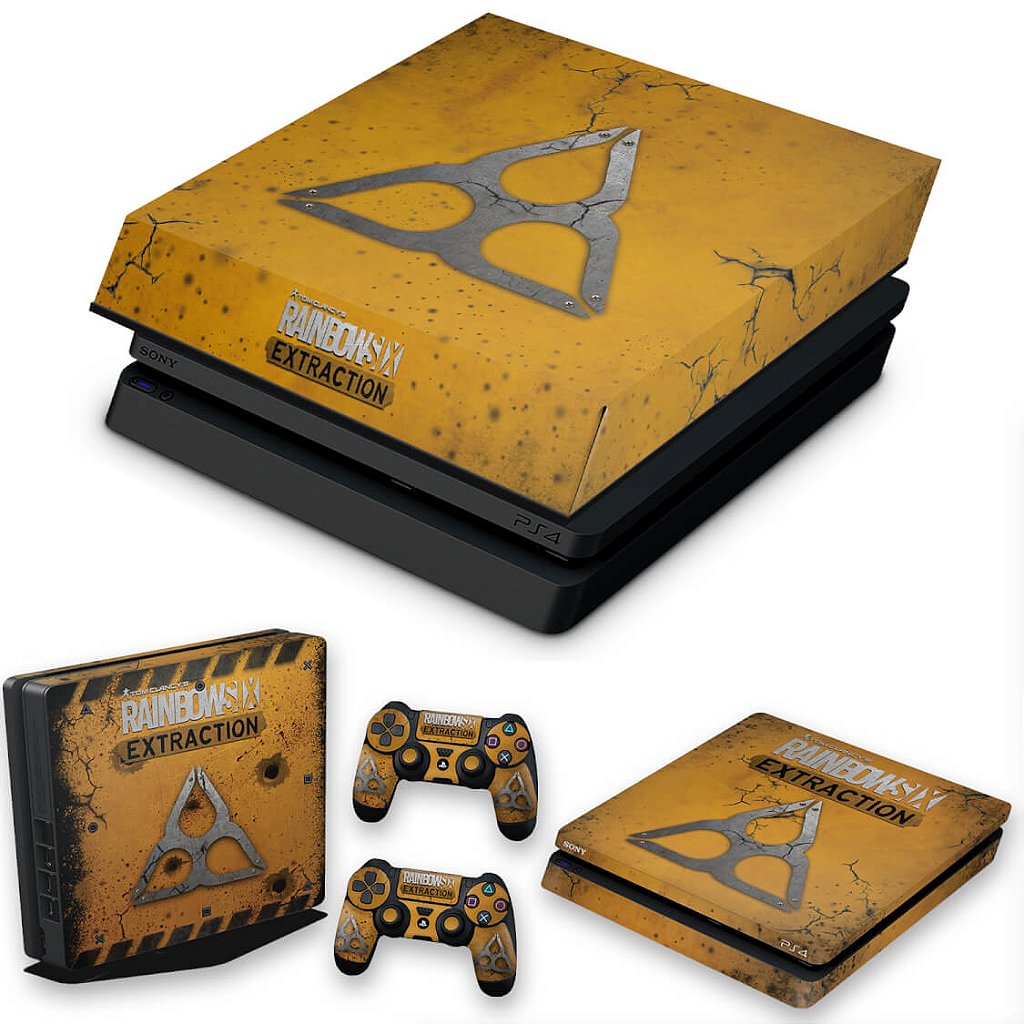 KIT Capa Anti Poeira e Skin Anti-Rage PS4 Slim - Tom Clancy's Rainbow Six Siege Extraction