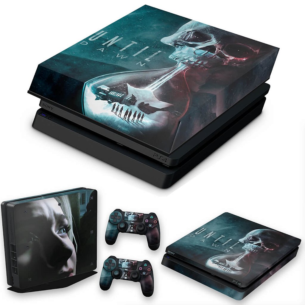 KIT Capa Anti Poeira e Skin Anti-Rage PS4 Slim - Until Dawn