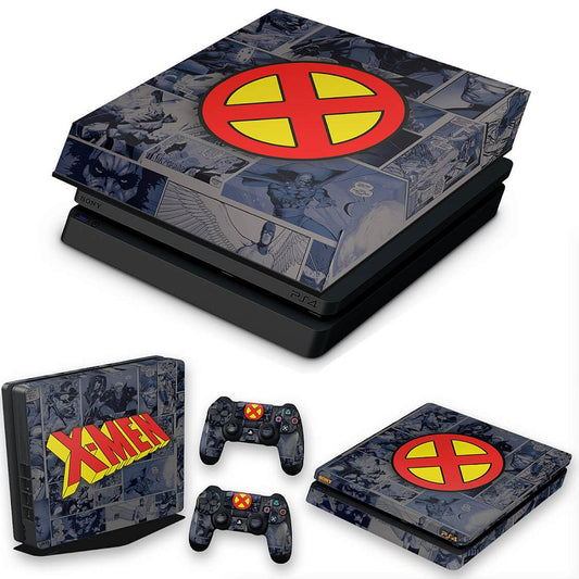 KIT Capa Anti Poeira e Skin Anti-Rage PS4 Slim - X-Men Comics