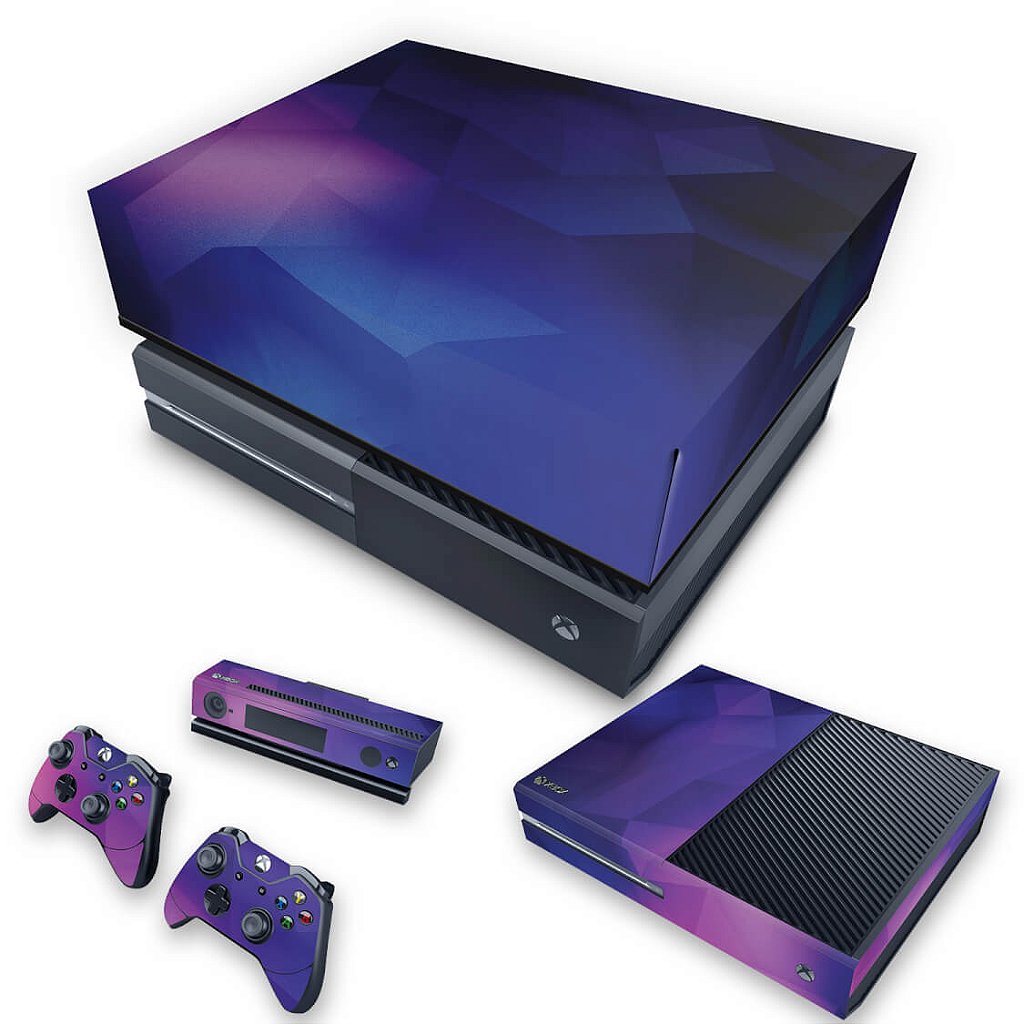 KIT Capa Anti Poeira e Skin Anti-Rage Xbox One Fat - Abstrata #1