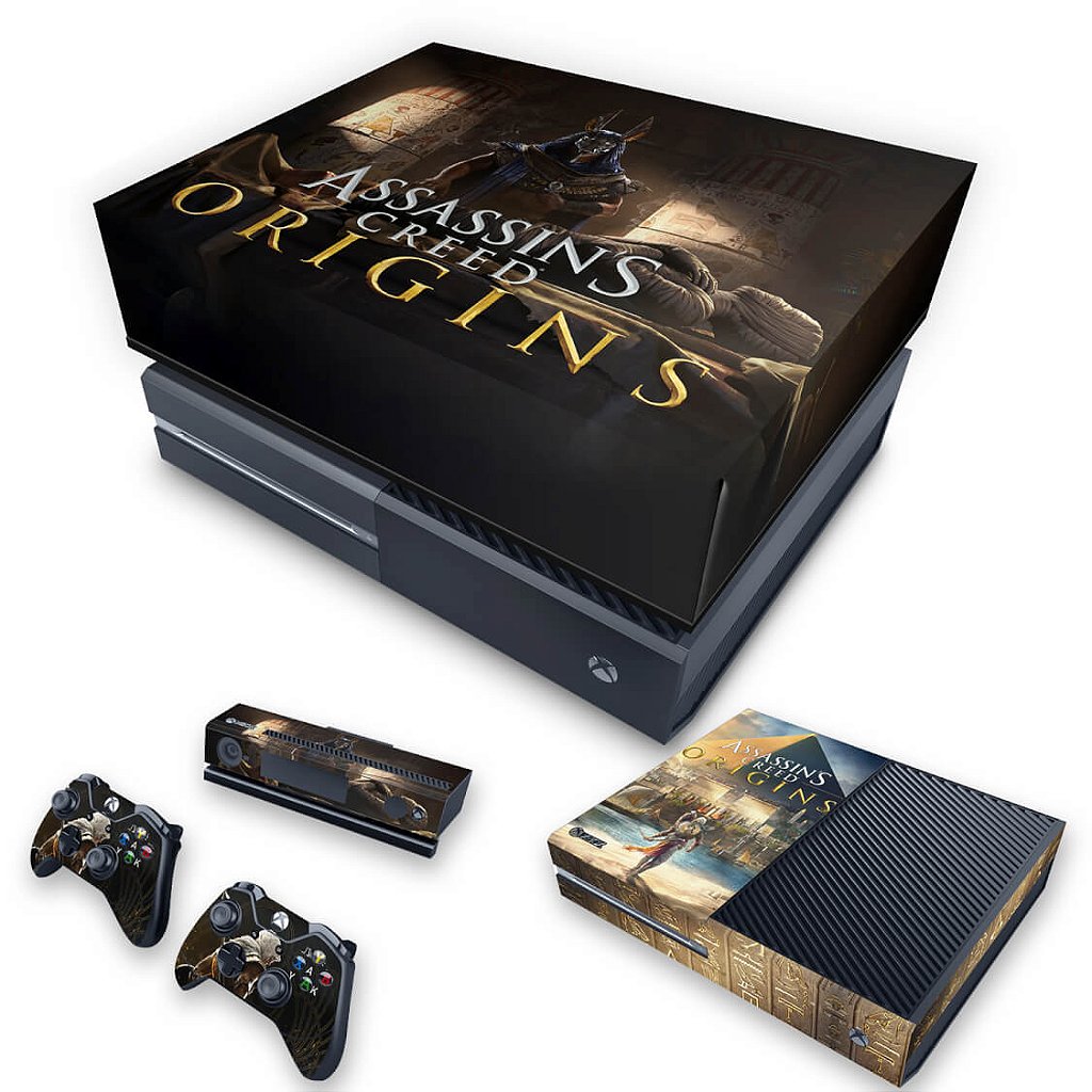 KIT Capa Anti Poeira e Skin Anti-Rage Xbox One Fat - Assassin's Creed: Origins