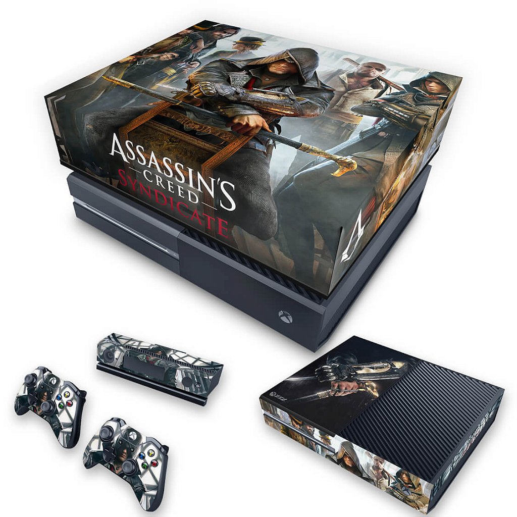 KIT Capa Anti Poeira e Skin Anti-Rage Xbox One Fat - Assassin's Creed Syndicate