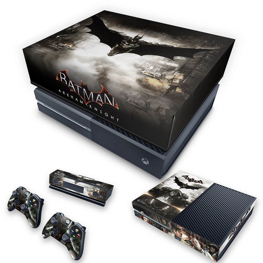KIT Capa Anti Poeira e Skin Anti-Rage Xbox One Fat - Batman Arkham Knight
