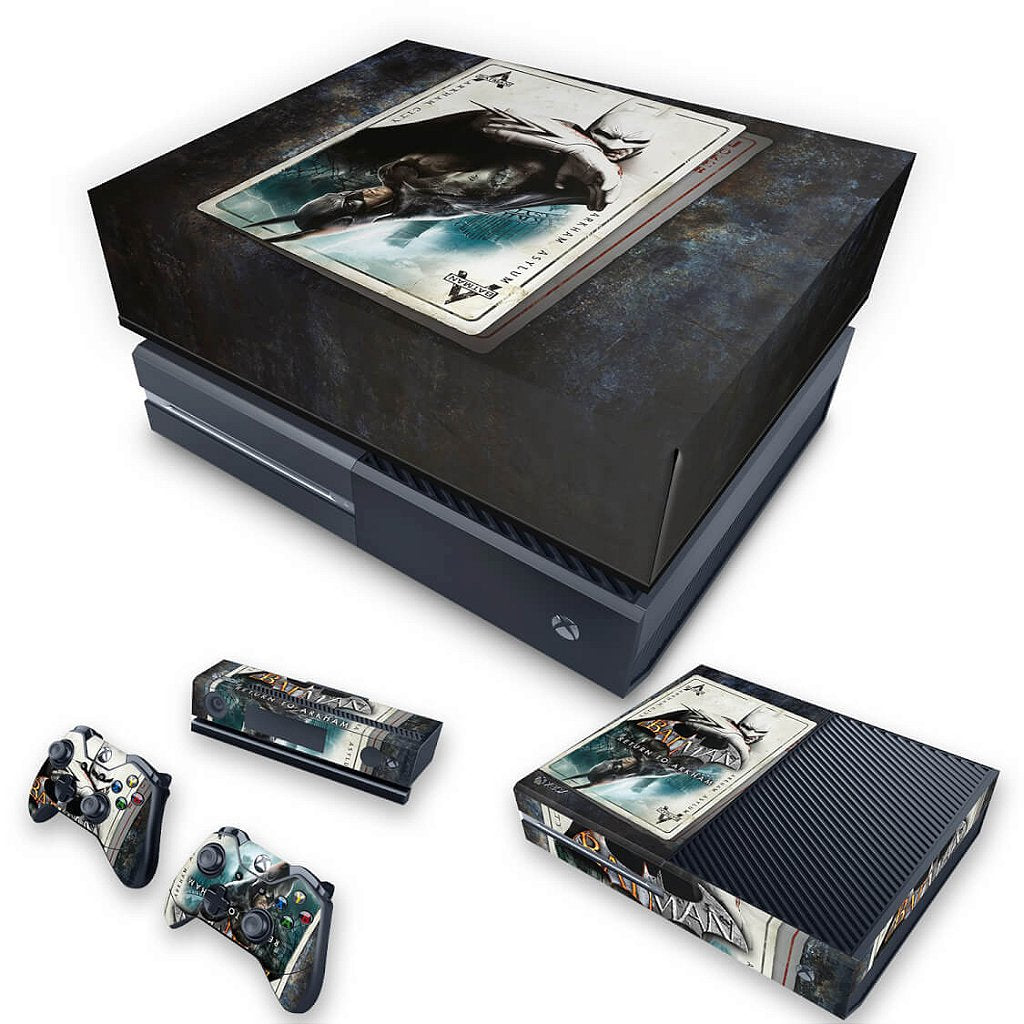 KIT Capa Anti Poeira e Skin Anti-Rage Xbox One Fat - Batman Return to Arkham
