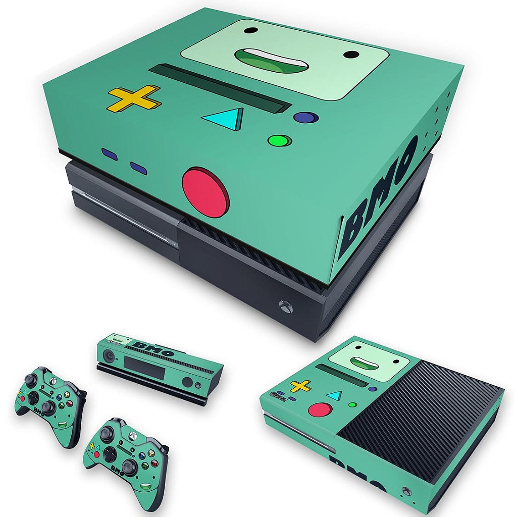 KIT Capa Anti Poeira e Skin Anti-Rage Xbox One Fat - BMO Hora de Aventura