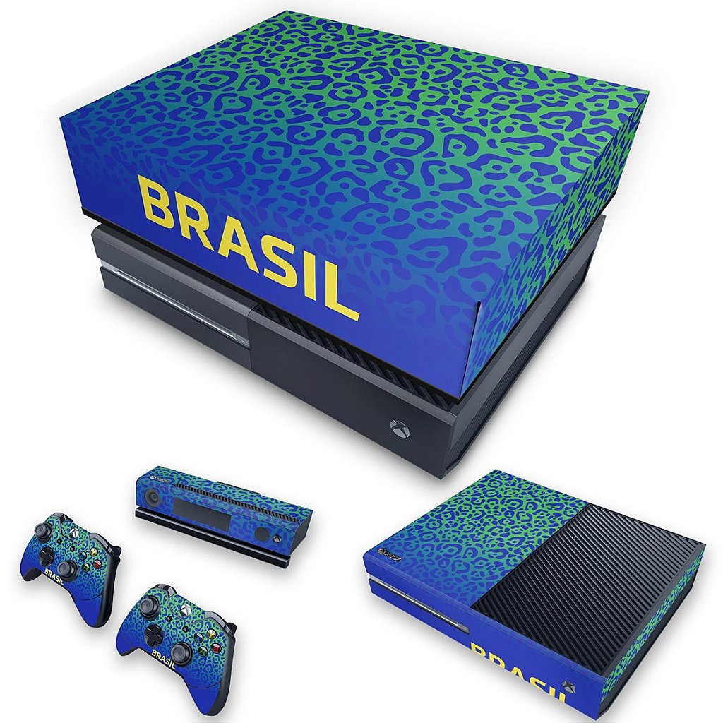 KIT Capa Anti Poeira e Skin Anti-Rage Xbox One Fat - Brasil