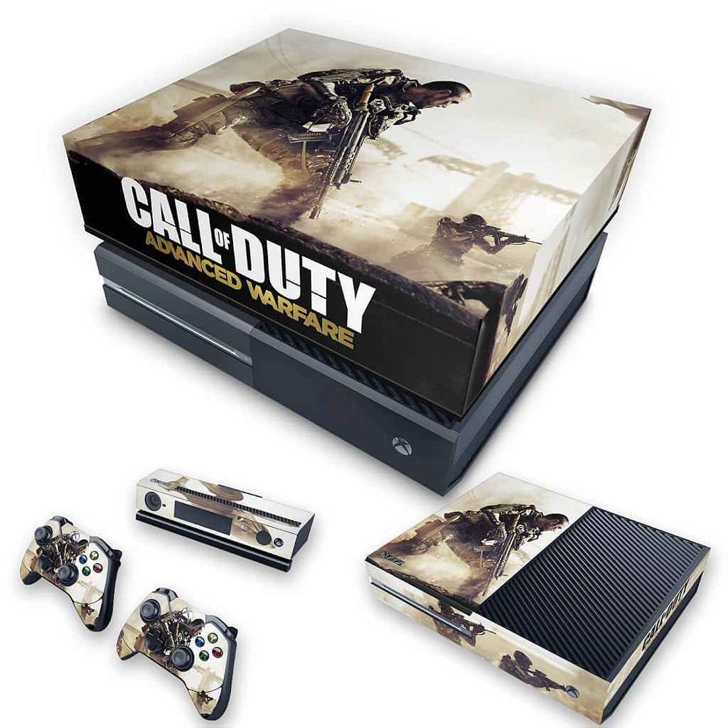 KIT Capa Anti Poeira e Skin Anti-Rage Xbox One Fat - Call of Duty Advanced Warfare