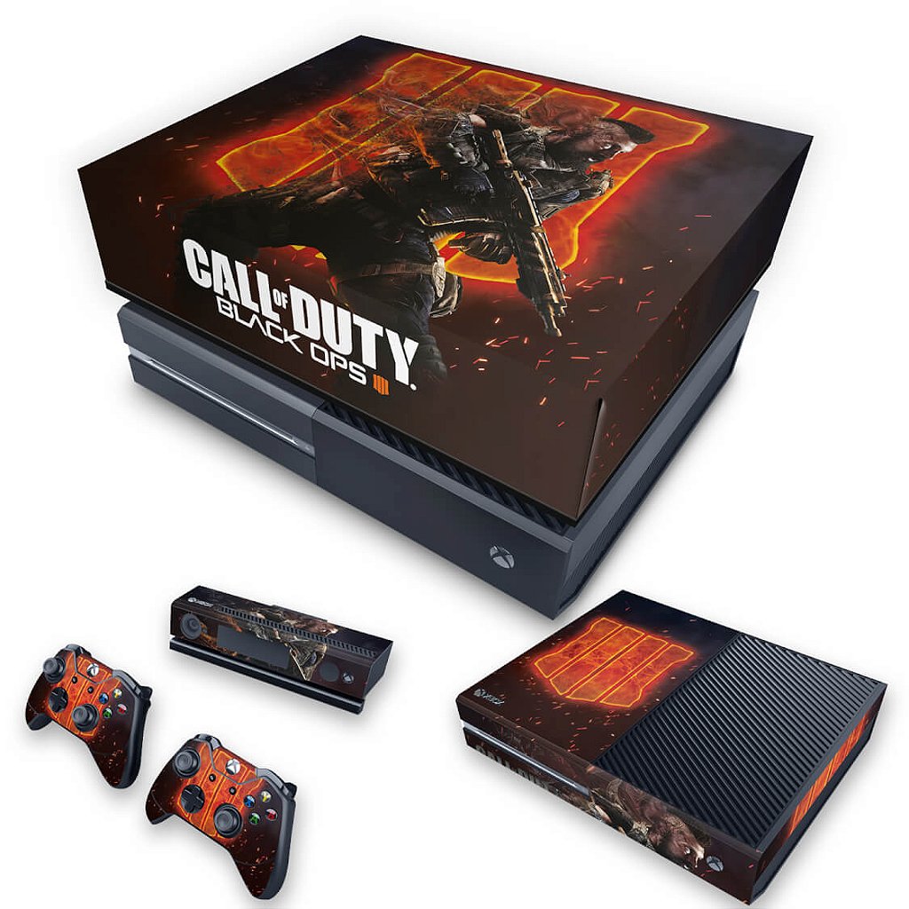 KIT Capa Anti Poeira e Skin Anti-Rage Xbox One Fat - Call of Duty Black ops 4