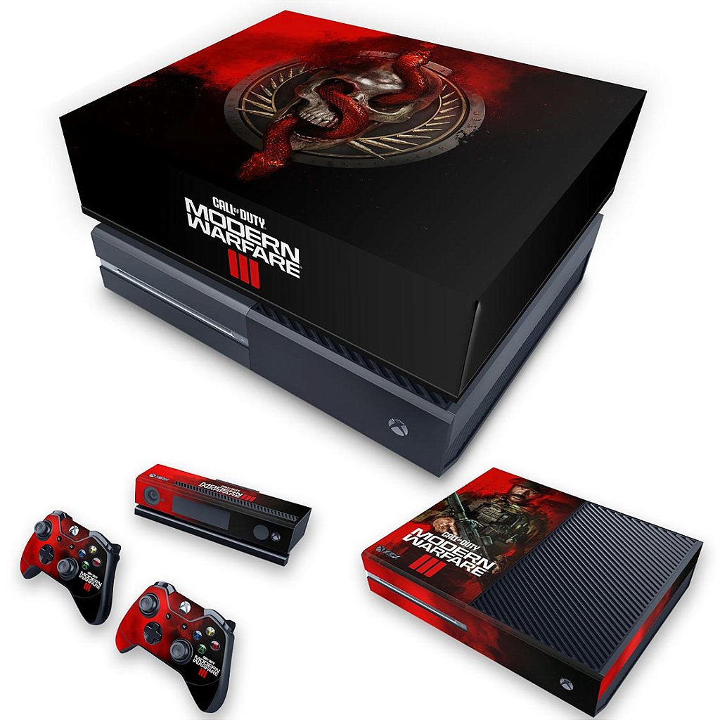 KIT Capa Anti Poeira e Skin Anti-Rage Xbox One Fat - Call Of Duty Modern Warfare III
